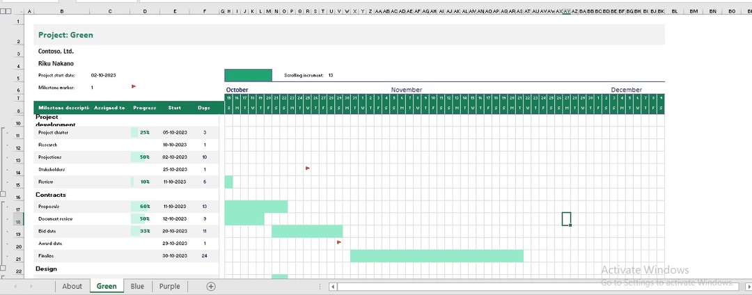 Gantt Chart Template for Project Management